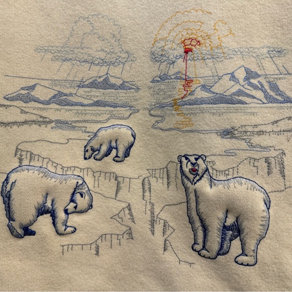 Traditional Inuit Wool and Fur Parka / Vintage / hand Embroidery - Picture 5 of 10